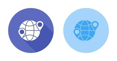 Globe Location Vector Icon