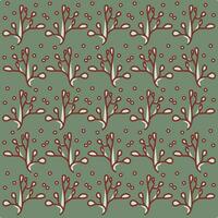 Floral seamless pattern. Branch with leaves ornamental texture. Flourish nature summer garden textured background vector