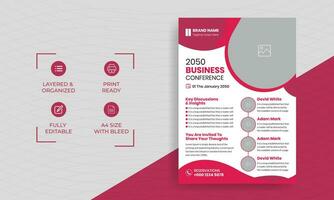 Business Conference Flyer Template Design vector
