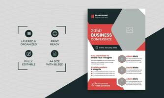 Business Conference Flyer Template Design vector
