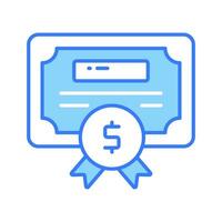 Get your hold on this carefully designed icon of business certificate, business degree vector