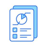 Check this carefully crafted icon of business report, analytical report vector