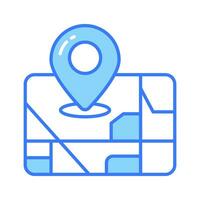 Eye catching vector of map location, trendy icon of map navigation