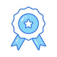 Flat vector of star badge, modern icon of quality badge in editable style