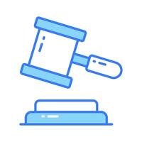 An icon of auction law in modern design style, ready to use vector