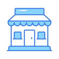 Beautifully designed vector shop building, commercial building, marketplace icon
