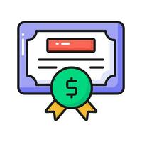 obtener tu sostener en esta cuidadosamente diseñado icono de negocio certificado, negocio la licenciatura vector