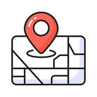 Eye catching vector of map location, trendy icon of map navigation