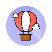 Creatively designed vector of hot air balloon, enjoy the adventure of hot air ballooning