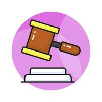 An icon of auction law in modern design style, ready to use vector