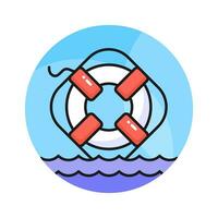 Have a look at this trendy icon of lifebuoy in modern style, easy to us icon vector