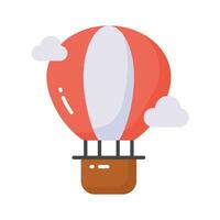 Creatively designed vector of hot air balloon, enjoy the adventure of hot air ballooning