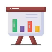 An icon of business graphical presentation, vector of statistical presentation