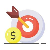 Grab this carefully crafted vector of business target in trendy style, financial focus icon design