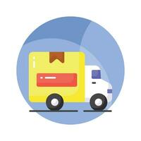 well designed icon of delivery van, delivery conveyance vector in modern design style