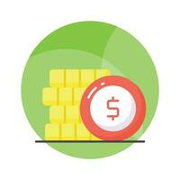 Check this carefully designed icon of money, dollar coin stack vector