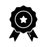 Flat vector of star badge, modern icon of quality badge in editable style