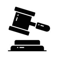 An icon of auction law in modern design style, ready to use vector