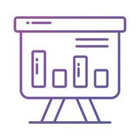 An icon of business graphical presentation, vector of statistical presentation