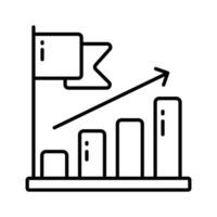 Grab this editable vector of growth chart, business analysis icon design