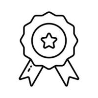 Flat vector of star badge, modern icon of quality badge in editable style