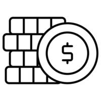 Check this carefully designed icon of money, dollar coin stack vector