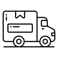 bien diseñado icono de entrega camioneta, entrega transporte vector en moderno diseño estilo