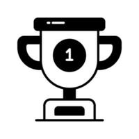 Creatively designed flat icon of trophy in editable style, achievement trophy vector design