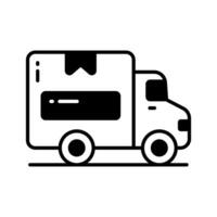 bien diseñado icono de entrega camioneta, entrega transporte vector en moderno diseño estilo