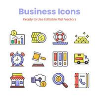 Pack of business and finance vectors set in modern design style, ready to use in web, mobile apps and all presentation projects