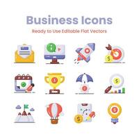 Grab this carefully crafted business icons set, read to use for web, mobile apps and all presentation projects vector