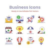 Grab this carefully crafted business icons set, read to use for web, mobile apps and all presentation projects vector