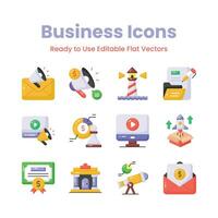 Well designed business and management icons set, premium vector design