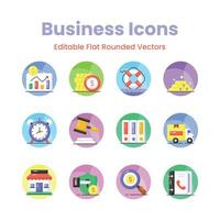 Pack of business and finance vectors set in modern design style, ready to use in web, mobile apps and all presentation projects