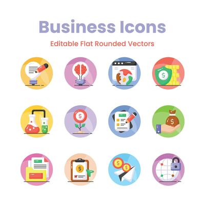 Check this creatively designed business vectors set, easy to use and download