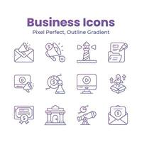 Well designed business and management icons set, premium vector design