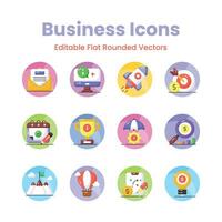 Grab this carefully crafted business icons set, read to use for web, mobile apps and all presentation projects vector