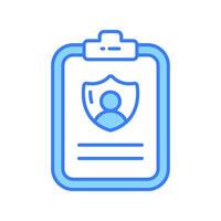 Check this beautifully design icon of insurance policy in trendy style vector