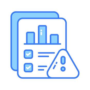 reporte con exclamación marca, reporte alerta, error, peligro, análisis, atención vector diseño