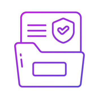 Secure folder vector design in modern and trendy style