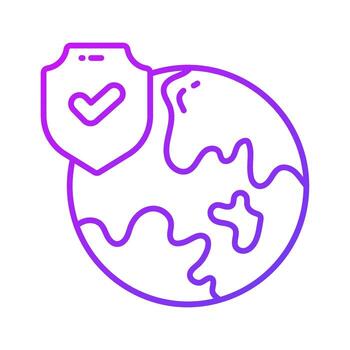 Global security icon design in modern style, visually perfect vector