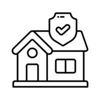 Home with protection shield and check mark, home insurance vector design, property protection concept