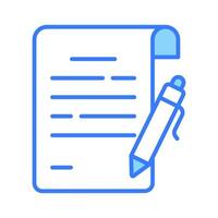 Check this beautifully design icon of agreement document in trendy style vector