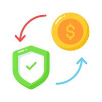 Get this visually appealing vector of financial security, ready to use icon of secure investment