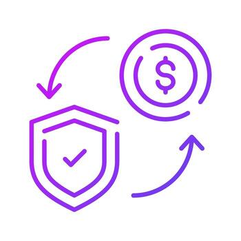 obtener esta visualmente atractivo vector de financiero seguridad, Listo a utilizar icono de seguro inversión