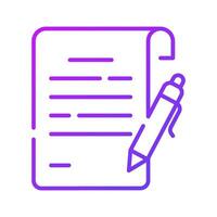 Check this beautifully design icon of agreement document in trendy style vector