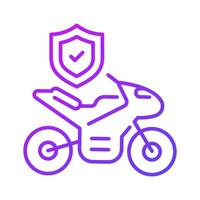 Bike insurance vector design, motorcycle insurance icon isolated on white background