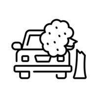 árbol que cae en auto, un editable icono de coche accidente, coche seguro, dañado vehículo vector