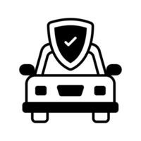 Download premium icon of car insurance, protection shield with car, car safety vector