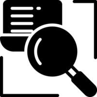 solid icon for research vector